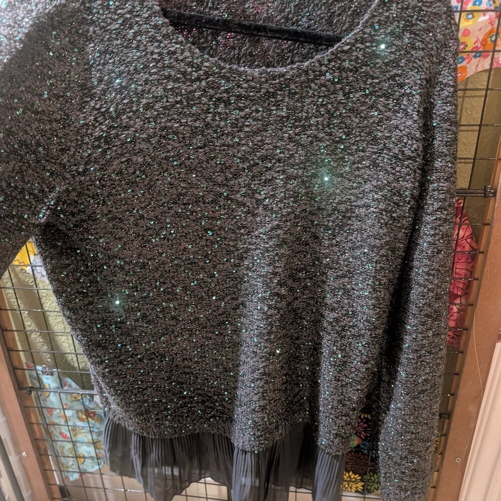 Sequin gray sweater